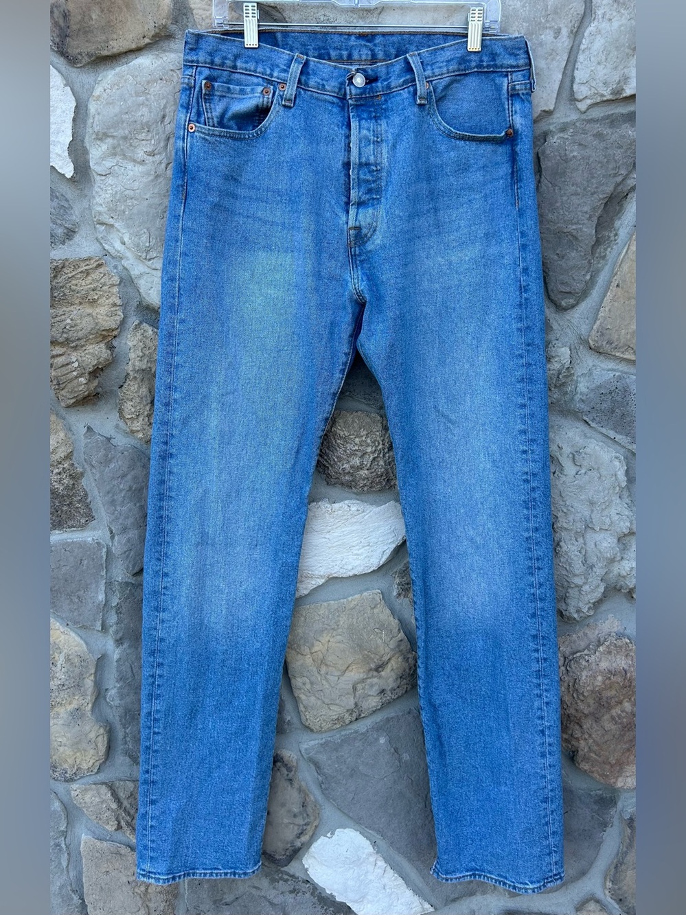 Vintage Levis 501 Jeans Mens Size 34x36 Made In Egypt Button Fly Straight Leg